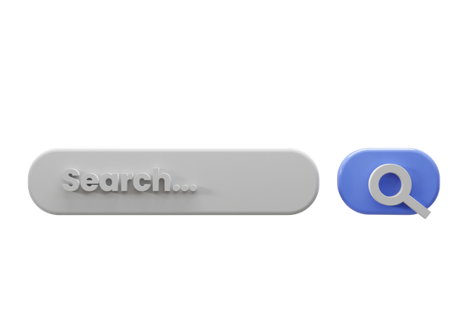 Search Bar  3D Icon