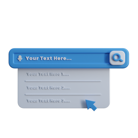 Search Bar  3D Icon