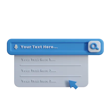 Search Bar  3D Icon