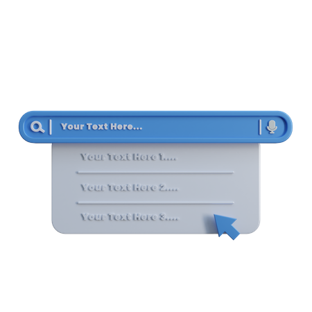 Search Bar  3D Icon