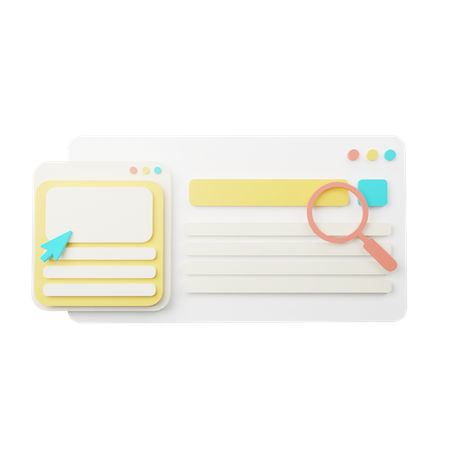 Search Bar  3D Illustration