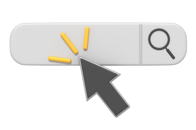 Search Bar Click  3D Icon