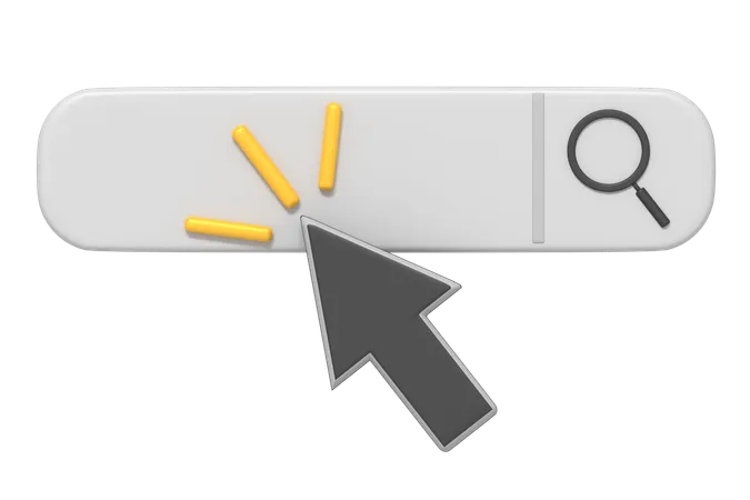 Search Bar Click  3D Icon