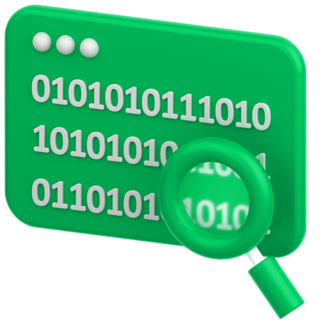 Search Binary Code  3D Icon