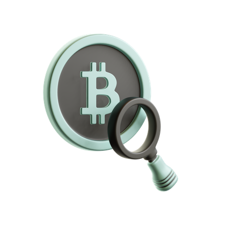 Search Bitcoin 3D Illustration