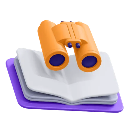 An Icon Of Book Title Finder 3D Icon