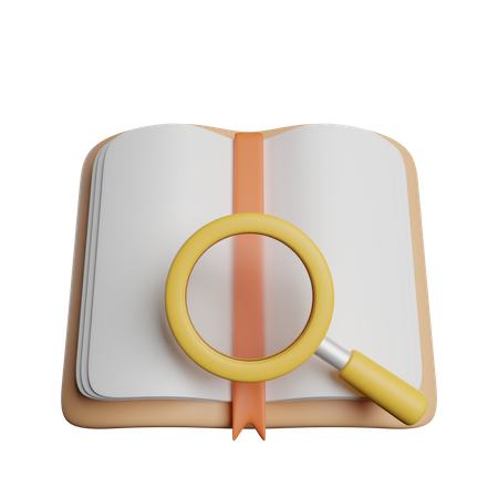 Search Book  3D Icon