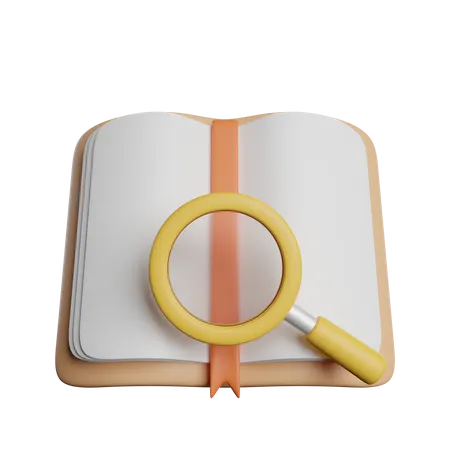 Search Book  3D Icon