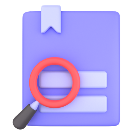 Search Book  3D Icon