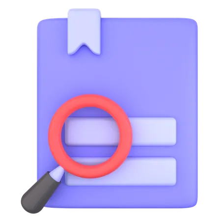 Search Book  3D Icon