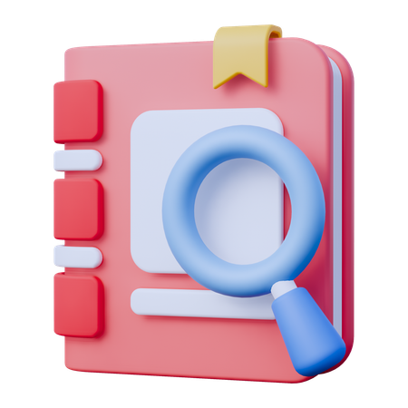 Search Book  3D Icon