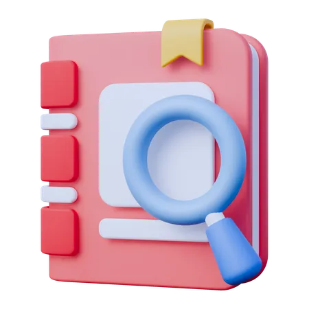 Search Book  3D Icon