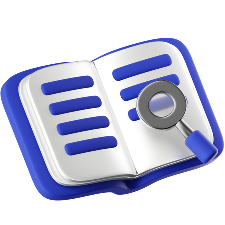 Search Book  3D Icon