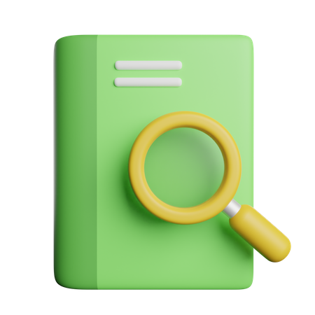 Search Book  3D Icon