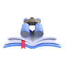 search book 3d logo