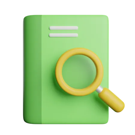 Search Book Find 3D Icon