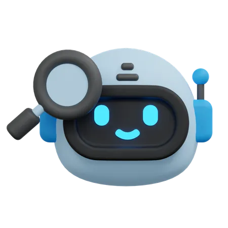 Search Bot Illustration 3D Icon