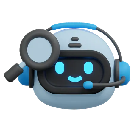 Search Bot Illustration 3D Icon
