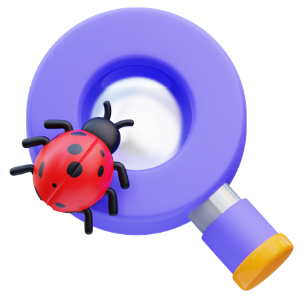 Search bug  3D Icon