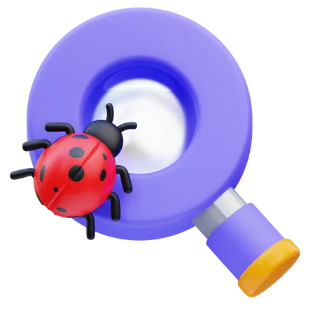 Search bug  3D Icon