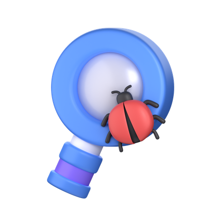 Search Bug Virus  3D Icon