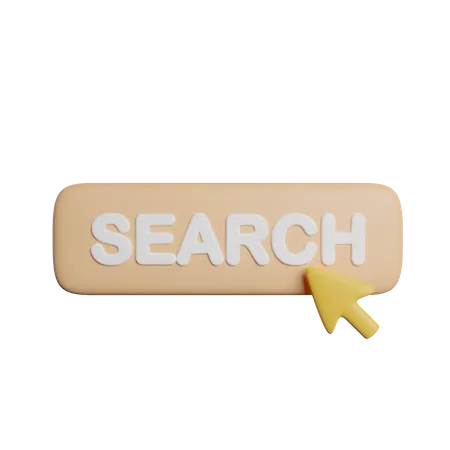 Search Button Click 3D Icon
