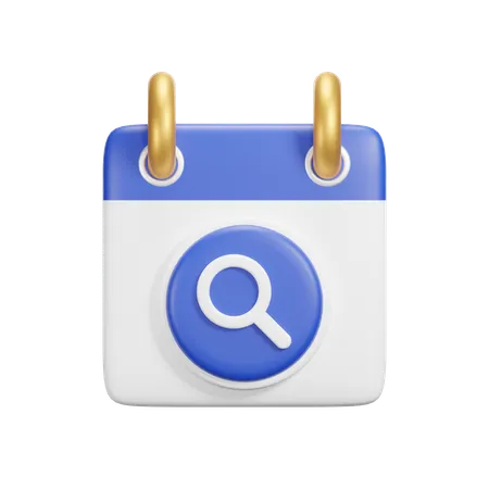 Search Calendar  3D Icon