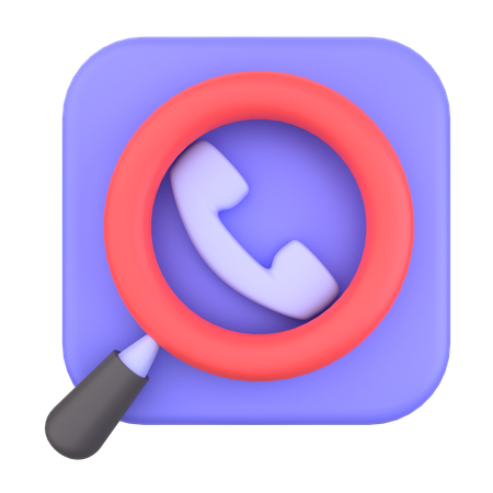 Search Call  3D Icon