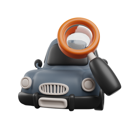 Search Car  3D Icon