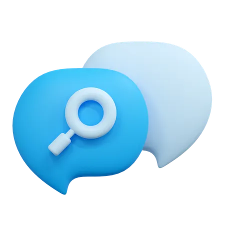 Search Chat Illustration 3D Icon