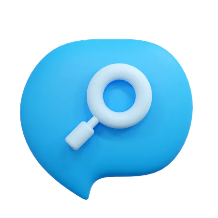 Search chat  3D Icon