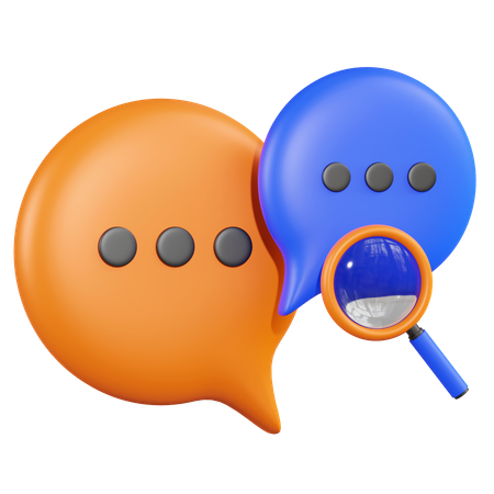 Search Chat  3D Icon