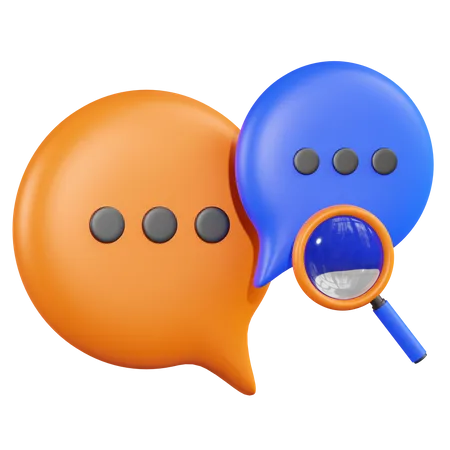 Search Chat 3 D Icon 3D Icon