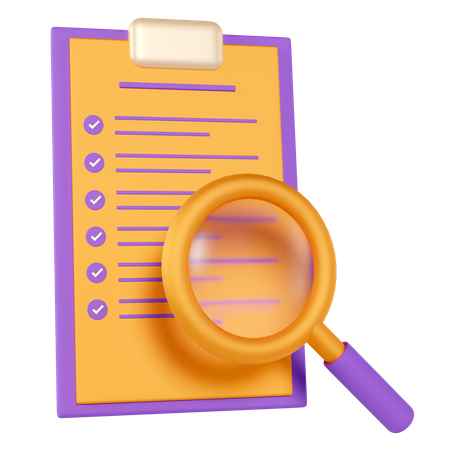 Search Checklist  3D Icon