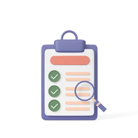 Search Checklist  3D Icon