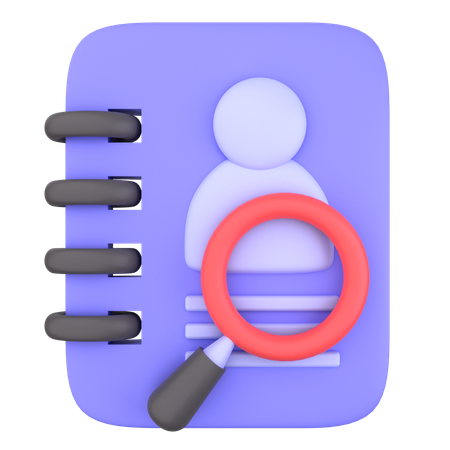 Search Contact  3D Icon