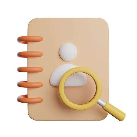 Search Contact  3D Icon