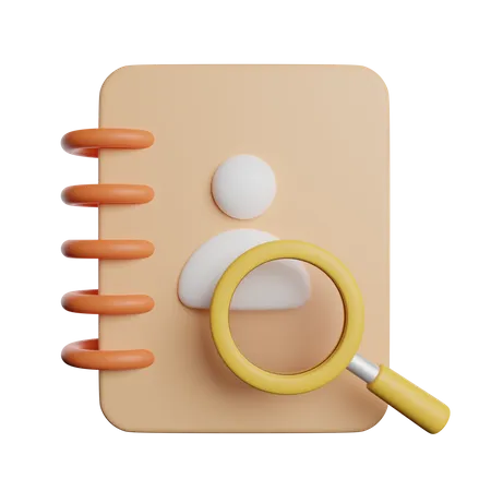 Search Contact  3D Icon