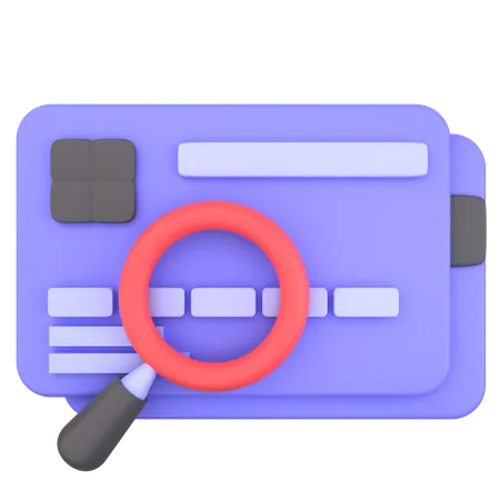 Search Credit Card  3D Icon