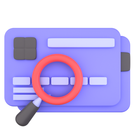 Search Credit Card  3D Icon