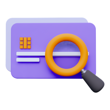 Search Credit Card  3D Icon