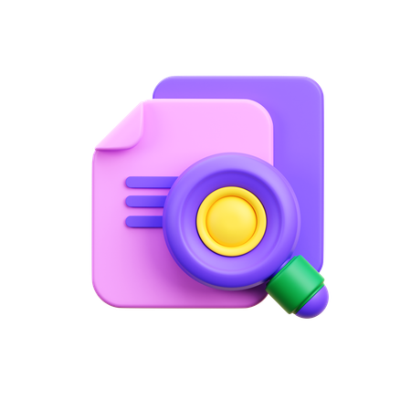 Search Data  3D Icon