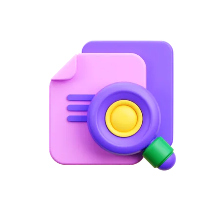 Search Data  3D Icon