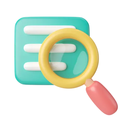 Search Data  3D Icon