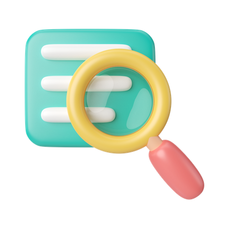 Search Data  3D Icon