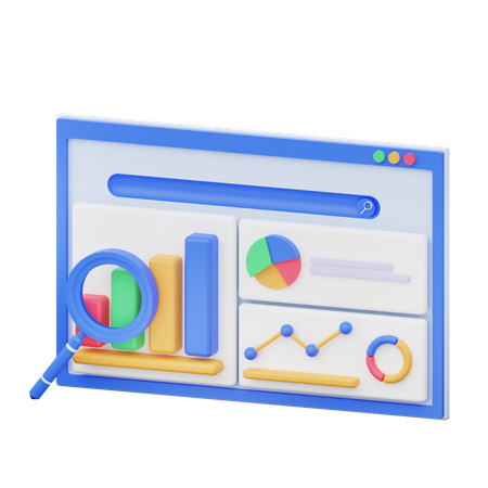 Search Data Analysis  3D Illustration