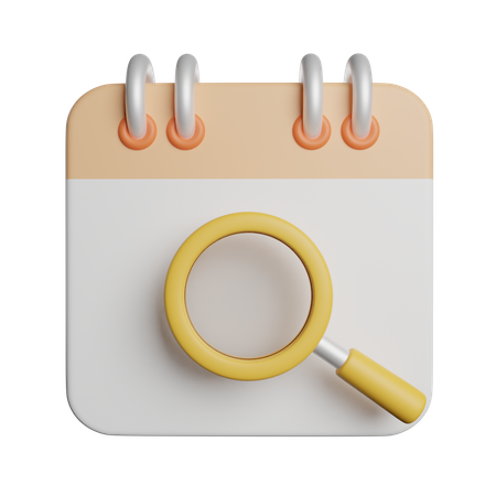 Search Date  3D Icon