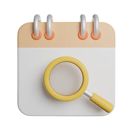 Search Date  3D Icon