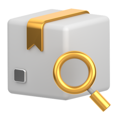 Search Delivery Box  3D Icon