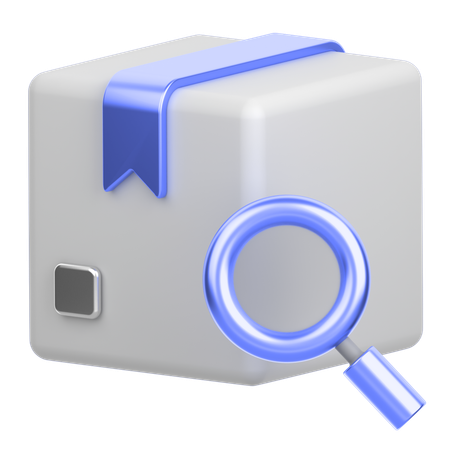 Search Delivery Box  3D Icon